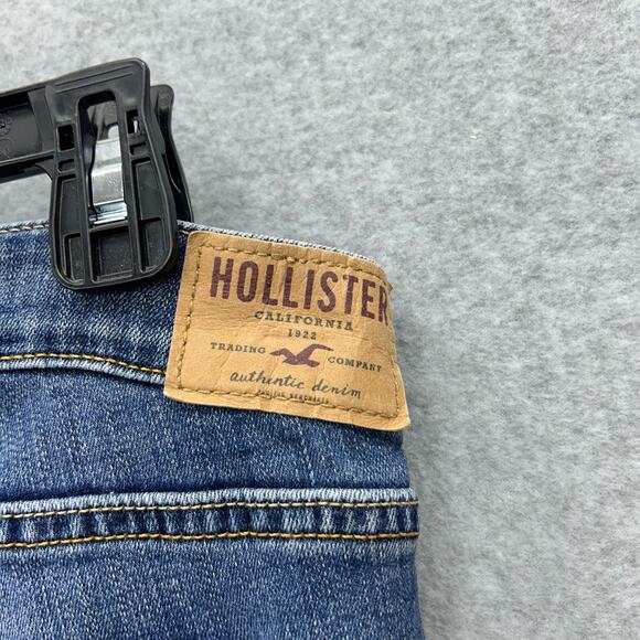 Holister Boot Cut Jeans Stretch Washed Blue Look Women’s Junior Size 7 Long - Picture 5 of 12